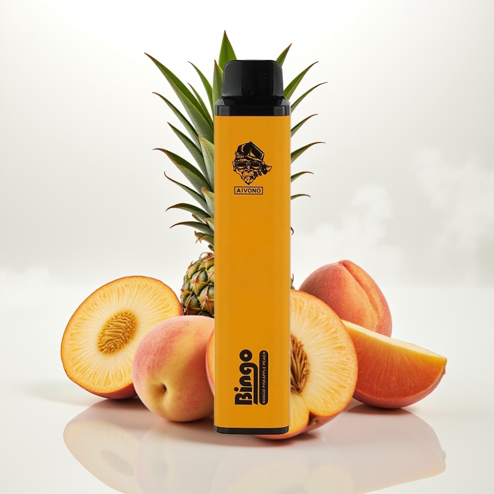 Aivono AIM BINGO 4000 Puff Disposable Vape Ananas Pesca Wango, 10mL, 1000mAh