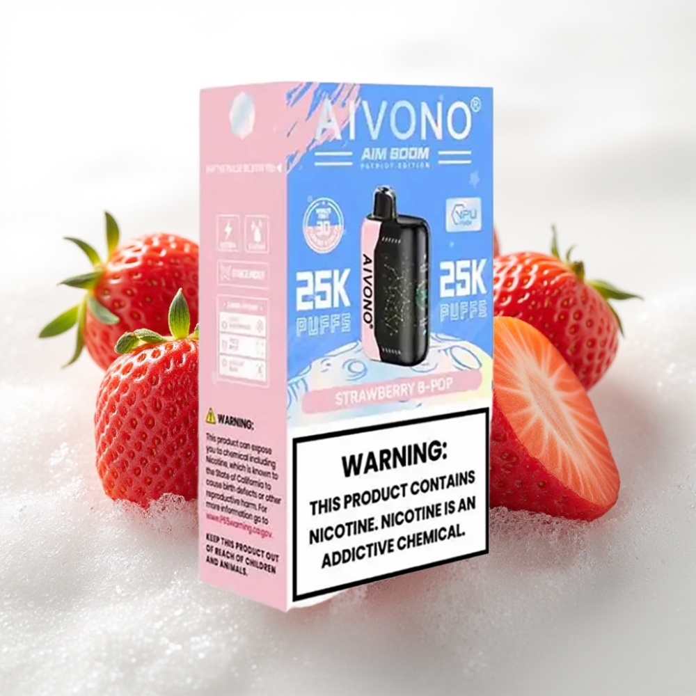 Aivono AIM BOOM 25000 Puffs Fragola B Pop 0%/2%/3%/5% 28ml 650mAh Tipo-C