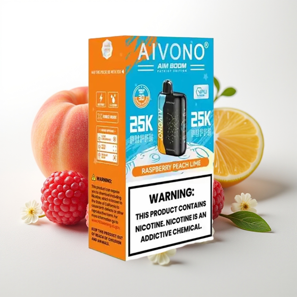 Aivono AIM BOOM 25000 Puffs Lampone Pesca Lime 0%2%3%5% 28ml 650mAh