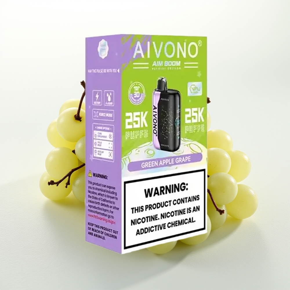 Aivono AIM BOOM 25000 Puffs Mela Verde Uva 28ml 650mAh Type-C