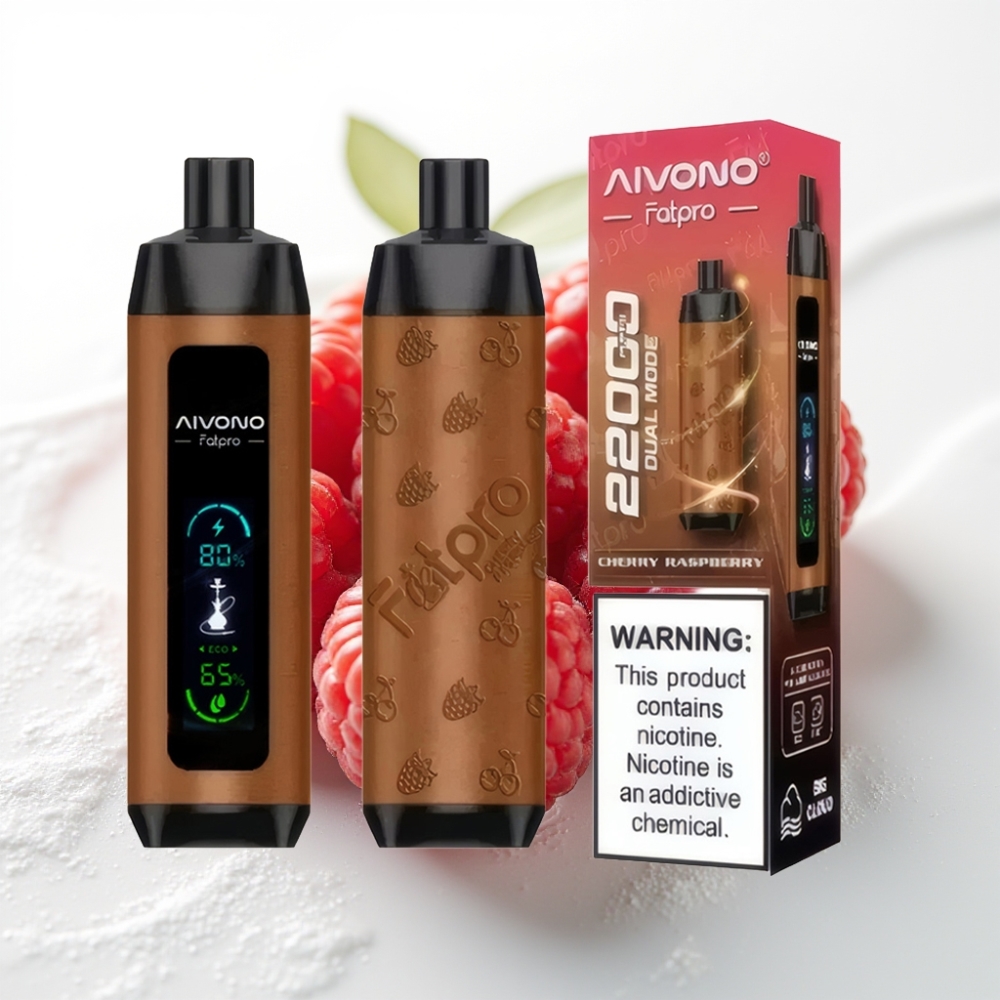 Aivono AIM FATPRO 22000 Puffs Disposable Vape Ciliegia Lampone 28ml 5% 22000 Puffs