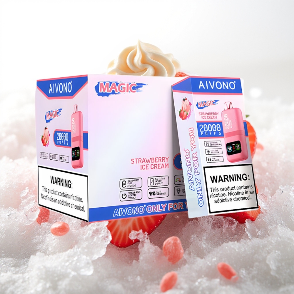 Aivono AIM MAGIC 20000 Puffs Gelato alla Fragola, 26ml, LCD