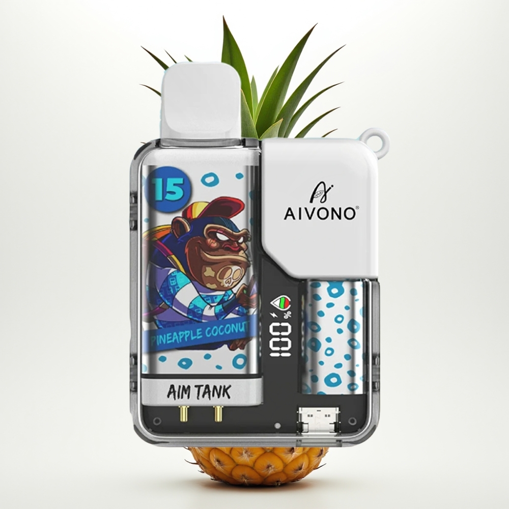 Aivono AIM-TANK 9500 Puffs Ananas Cocco, 18ml, 650mAh, LCD, 1.2ohm
