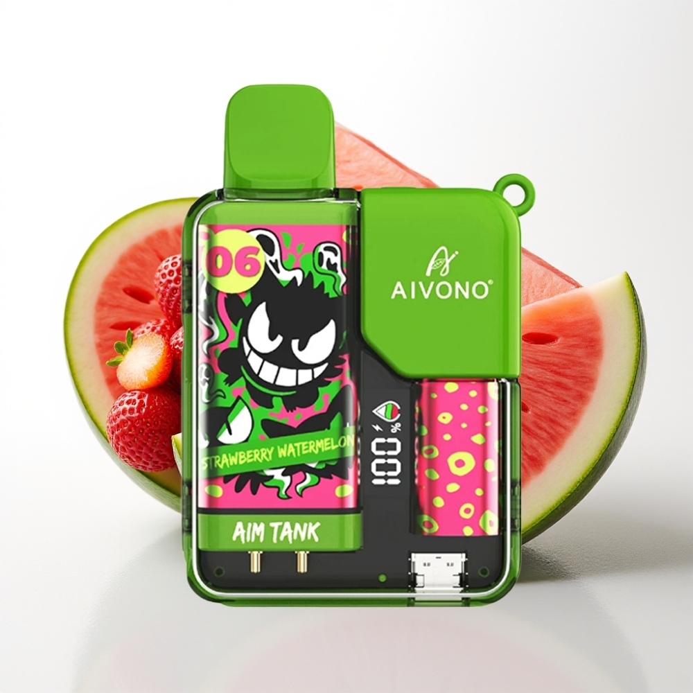 Aivono AIM-TANK 9500 Puffs Fragola Anguria, 18ml, 650mAh, LCD, 1.2ohm