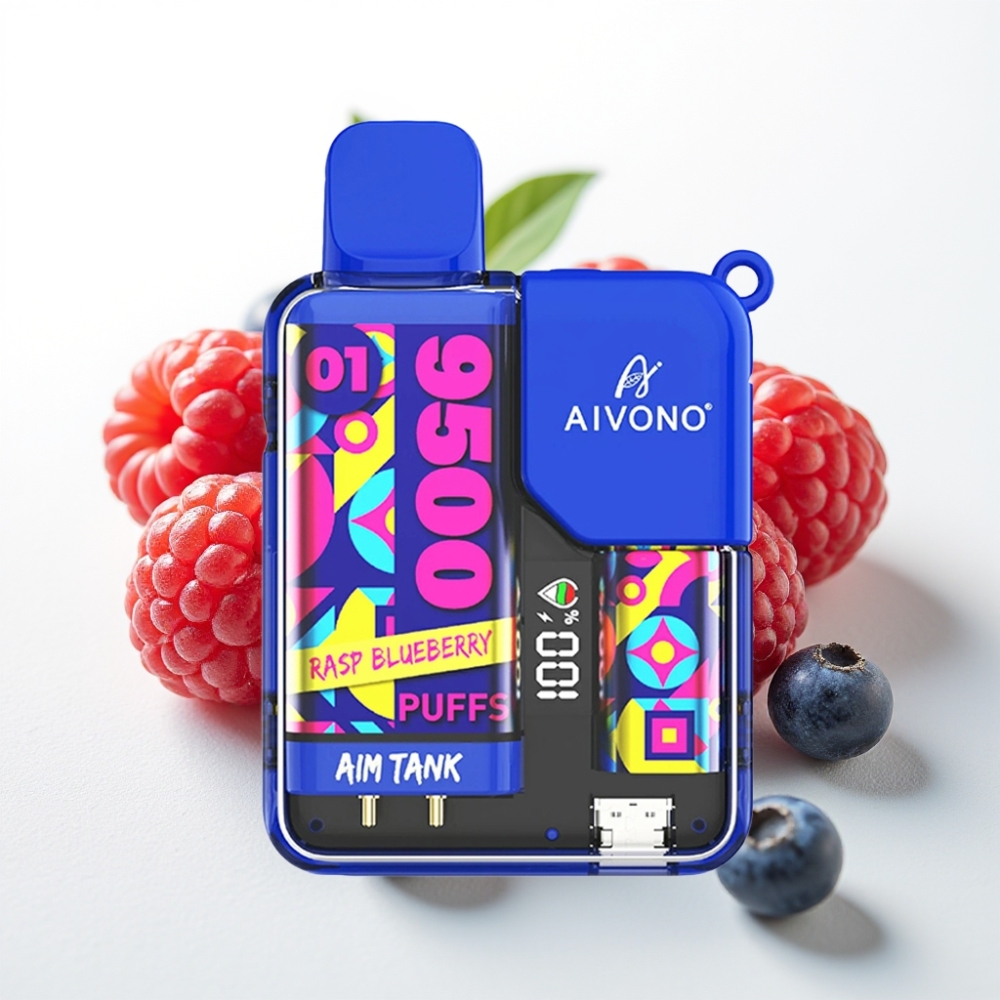 Aivono AIM-TANK 9500 Puffs Lampone Mirtillo 18ml 650mAh LCD