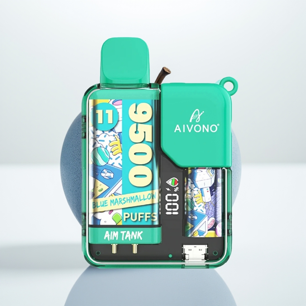 Aivono AIM-TANK 9500 Puffs Marshmallow Blu 18ml 650mAh LCD 1.2ohm