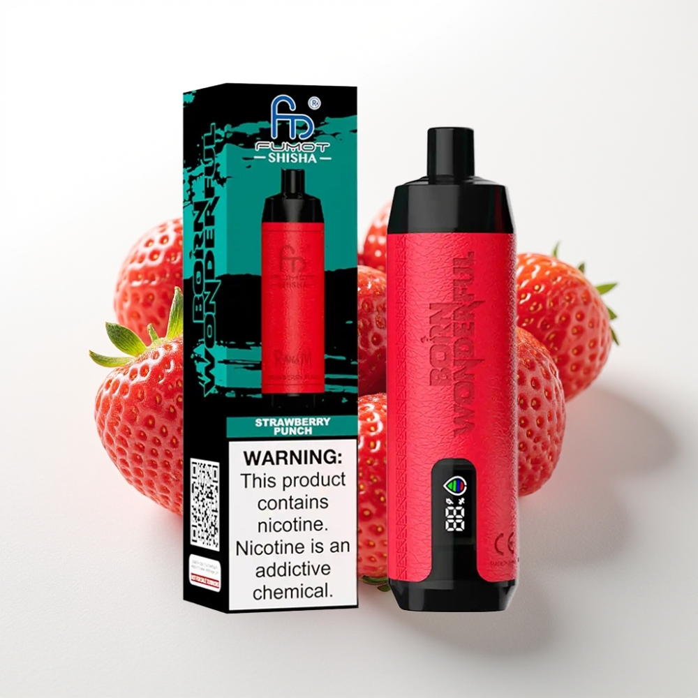 RandM Fumot Shisha 10000 Puff Dispositivo Monouso Fragola Punch - 18ml, 0.5% Nicotina