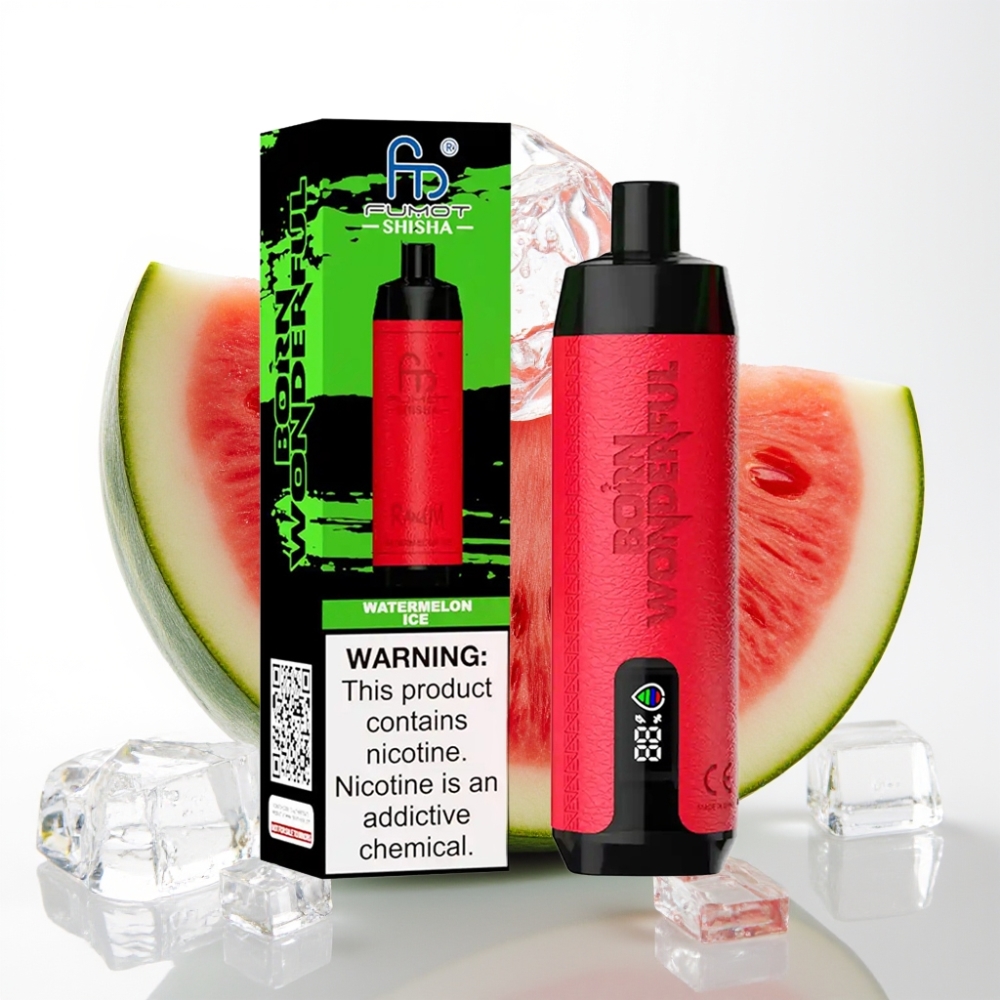 RandM Fumot Shisha 10000 Puff Sigaretta Elettronica Monouso Anguria Ghiacciata, 18ml, 850mAh