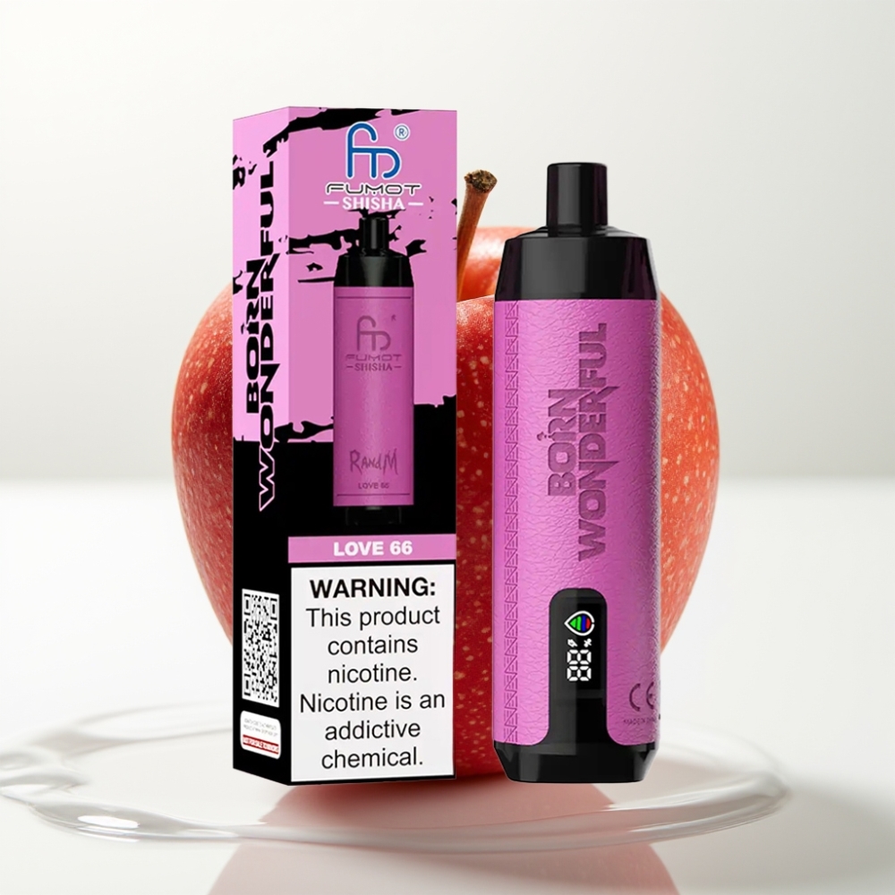 RandM Fumot Shisha 10000 Puff Sigaretta Elettronica Monouso Love 66, 18ml, 0.5% Nicotina