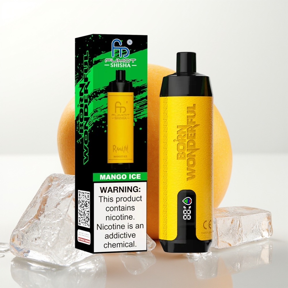RandM Fumot Shisha 10000 Puff Sigaretta Elettronica Monouso Mango Ice - 18ml, 850mAh
