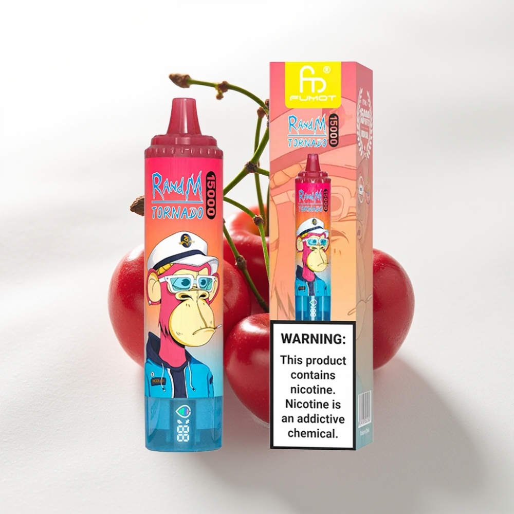 Fumot RandM Tornado 15000 Puff Disposable Vape Ciliegia - 25ml, 850mAh