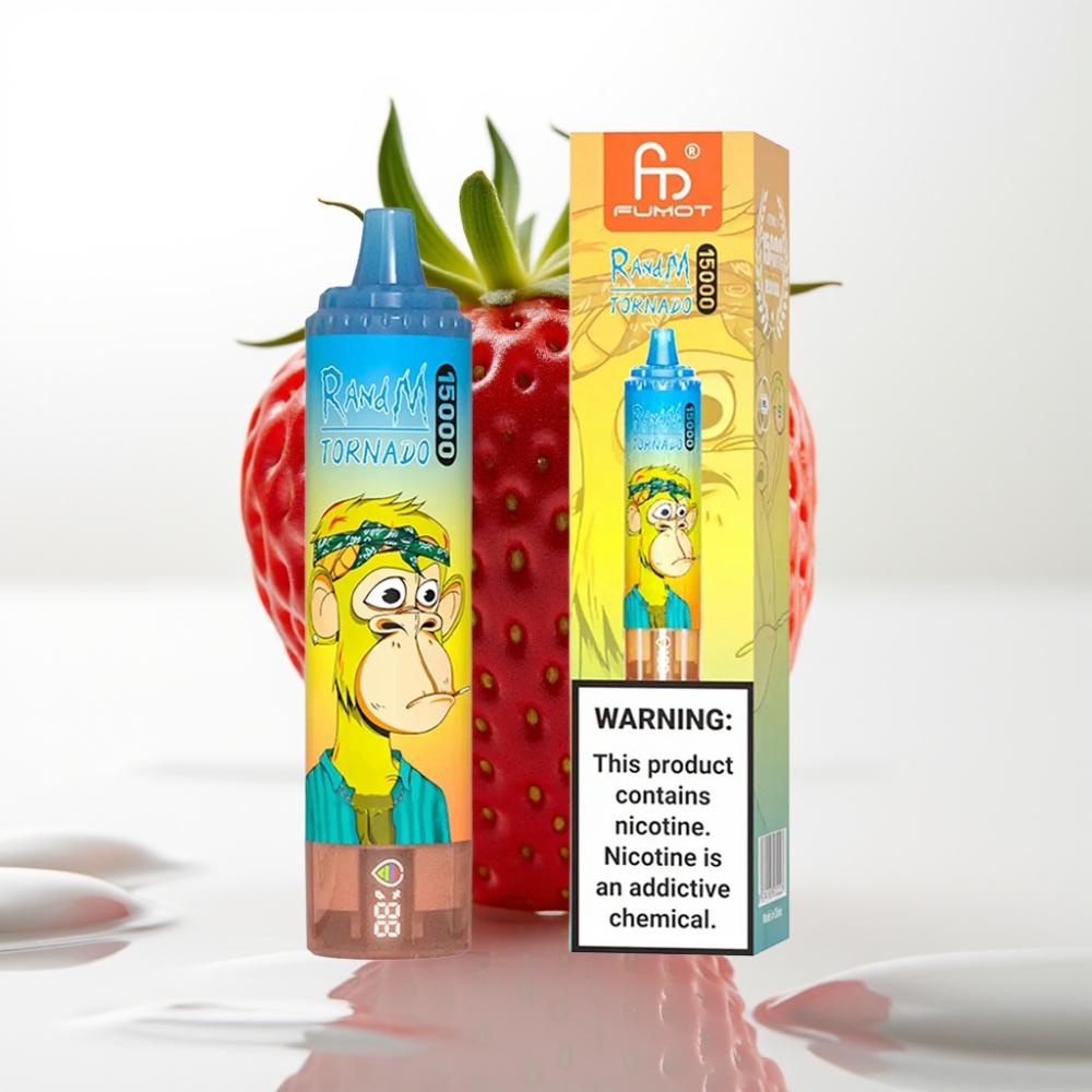 Fumot RandM Tornado 15000 Puffs Fragola 25ml 850mAh Mesh 0.9 Ohm
