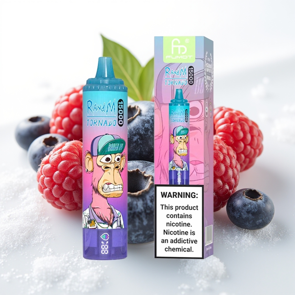 Fumot RandM Tornado 15000 Puffs Mirtillo Lampone - 25ml, 850mAh