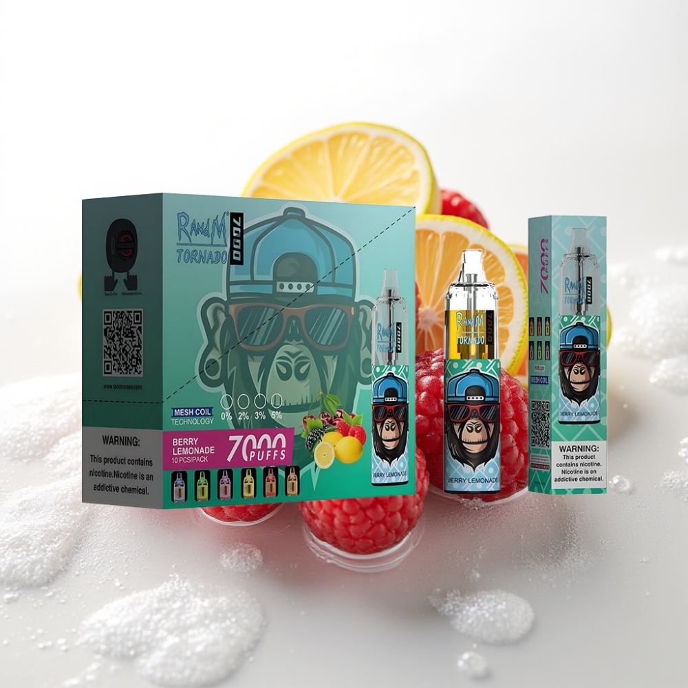 Fumot Tornado 7000 Disposable Vape Berry Lemonade 14ML 850MAH Mesh Coil