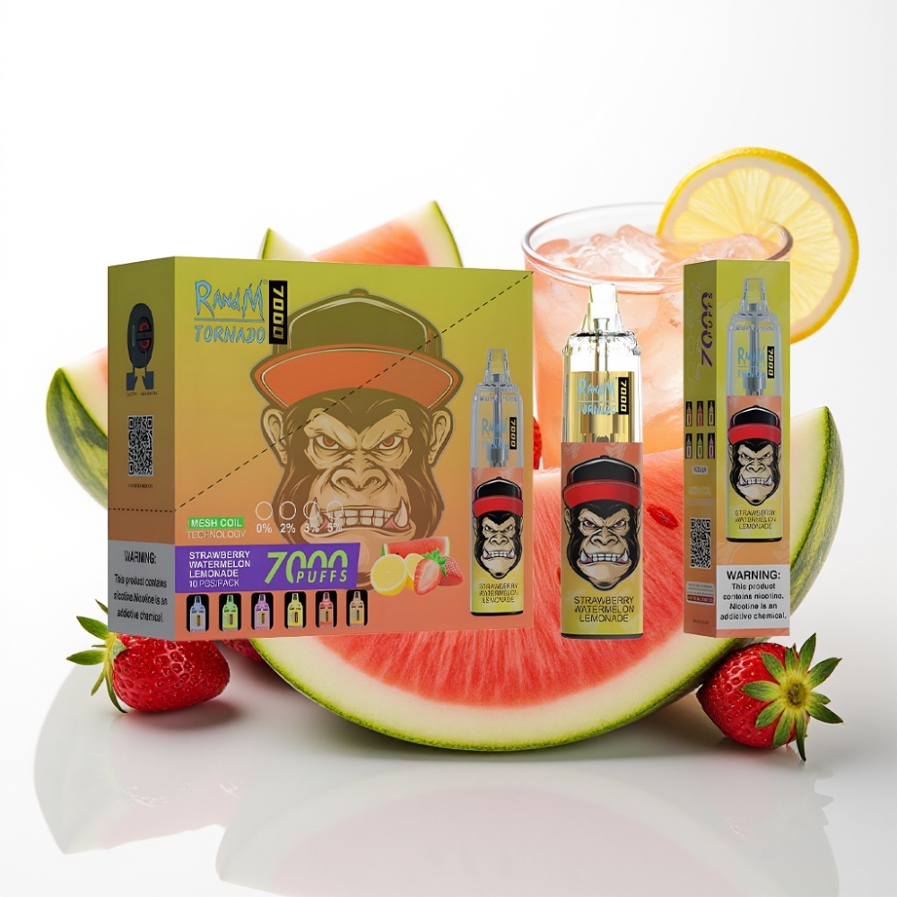 Fumot Tornado 7000 Disposable Vape Fragola Anguria Lemonade 7000 Puff 14ML Mesh