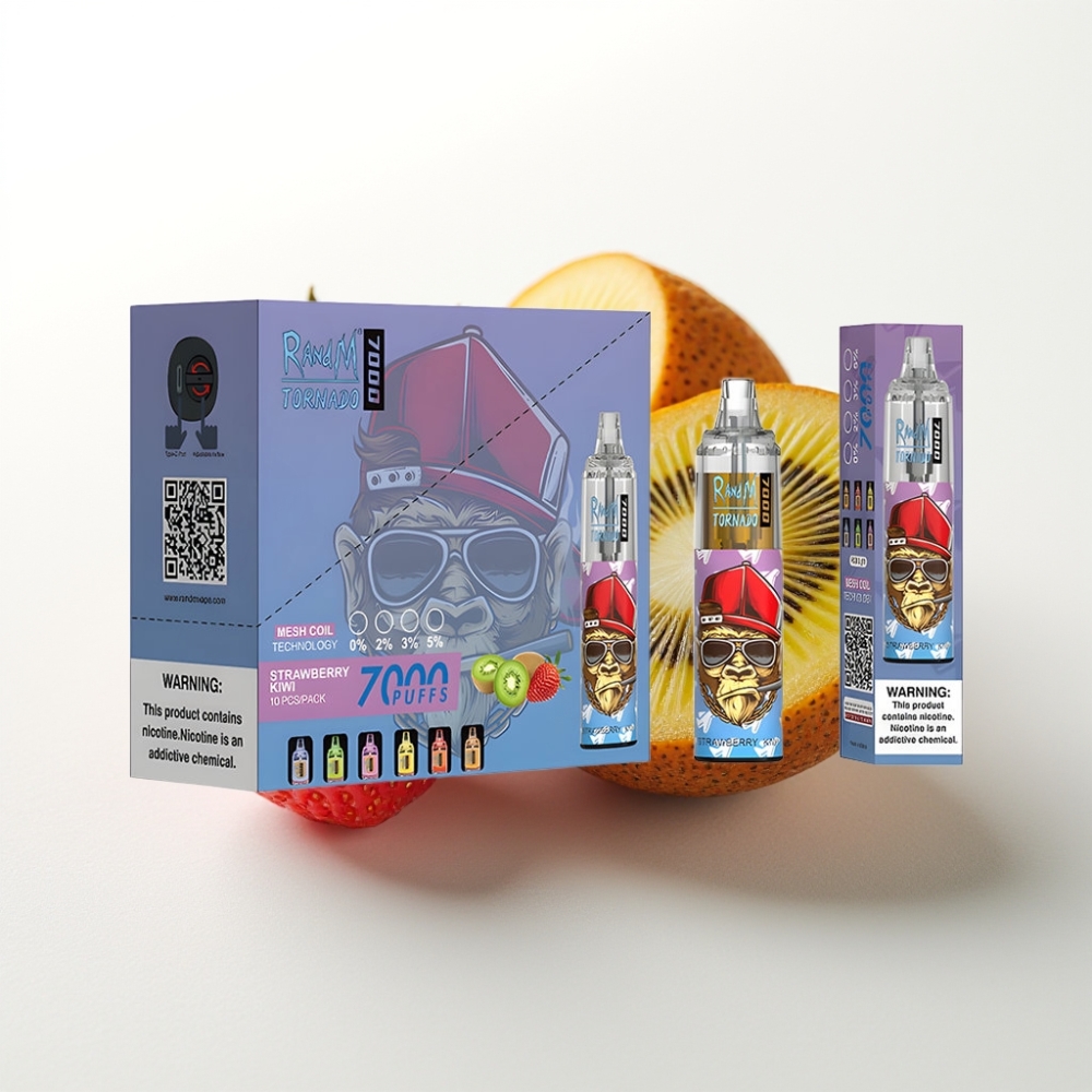 Fumot Tornado 7000 Disposable Vape Fragola Kiwi - 7000 Puff, 14ML