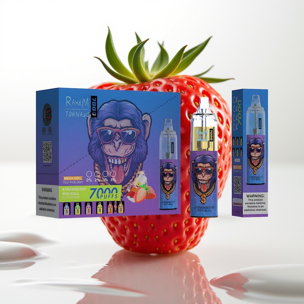 Fumot Tornado 7000 Disposable Vape Fragola Red Bull - 14ML, 850MAH, Mesh Coil