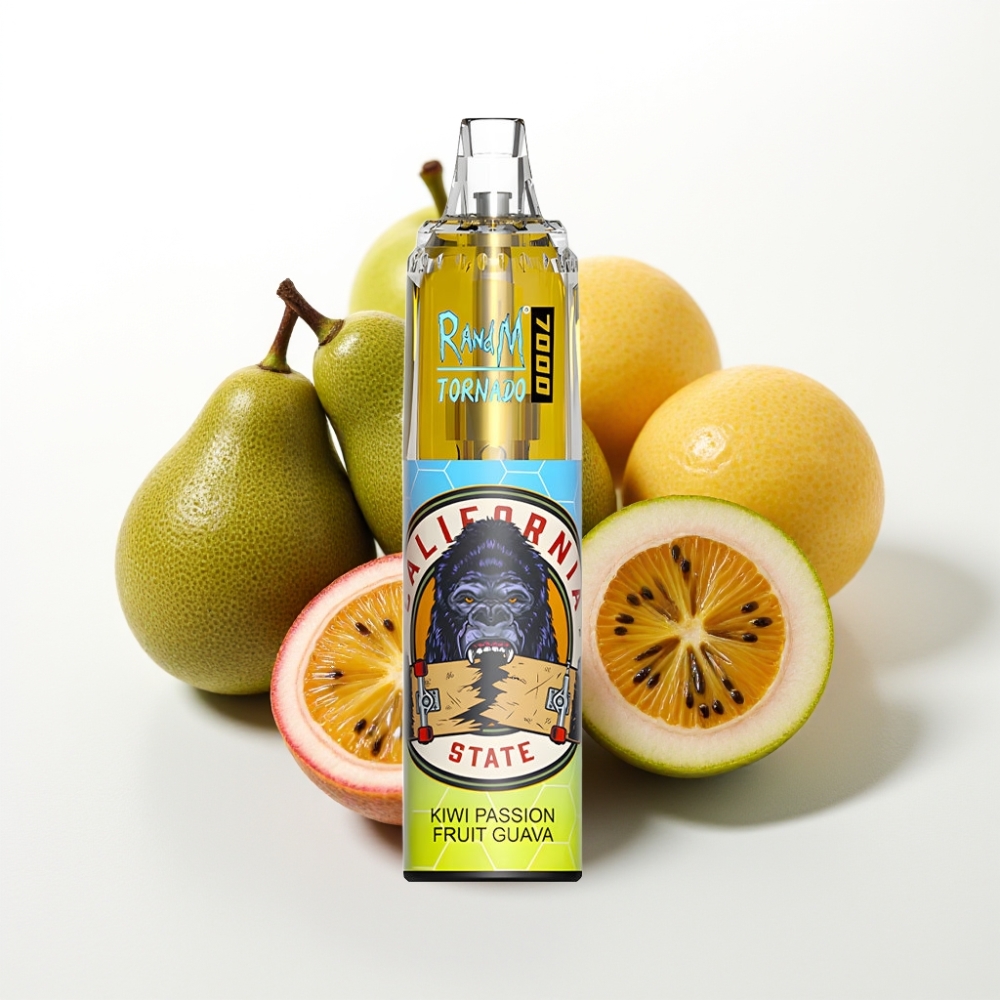 Fumot Tornado 7000 Disposable Vape Kiwi Frutto della Passione Guava - 7000 Puff, 14ML