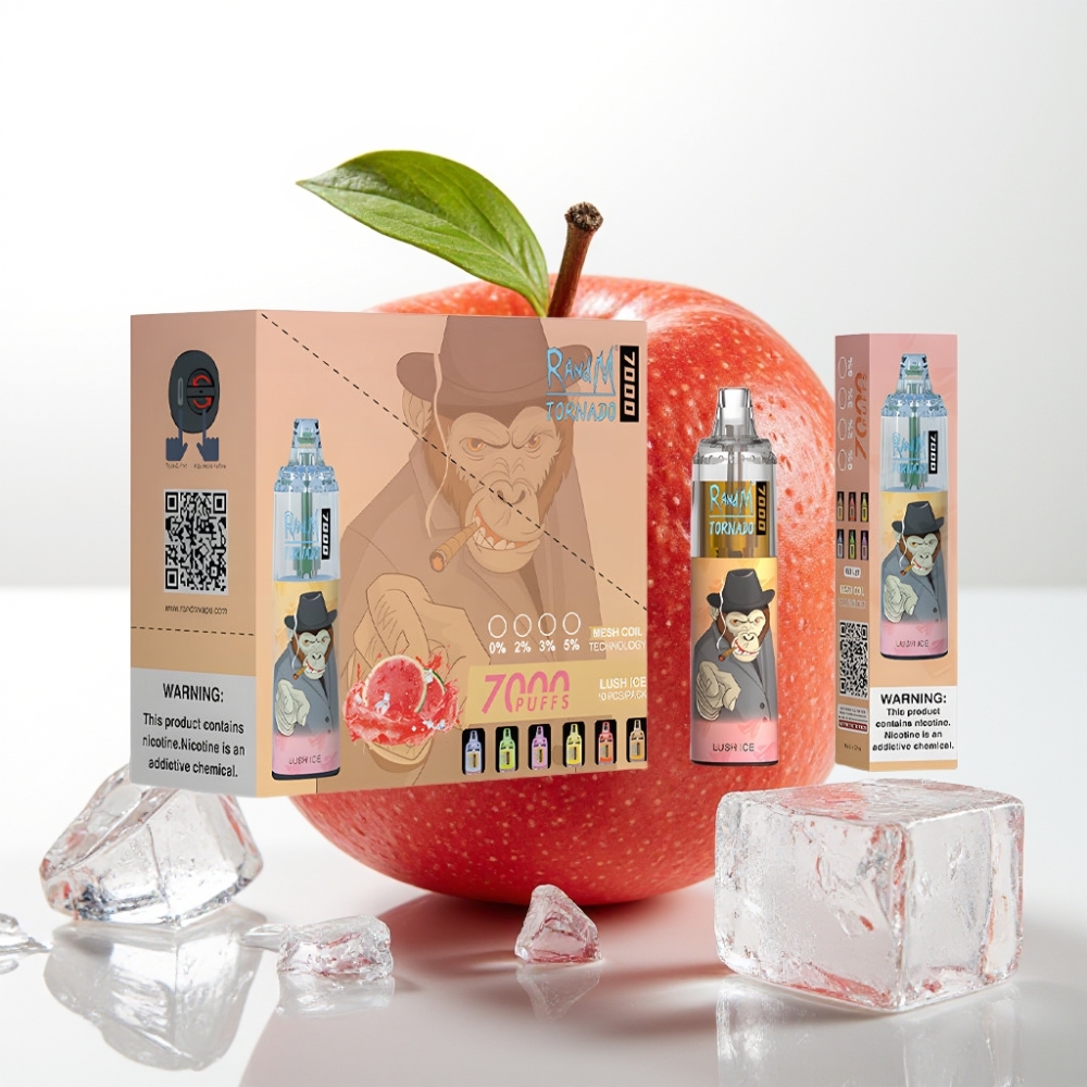 Fumot Tornado 7000 Disposable Vape Lush Ice (Ghiaccio Fresco) - 7000 Puff, 14ML, Mesh Coil