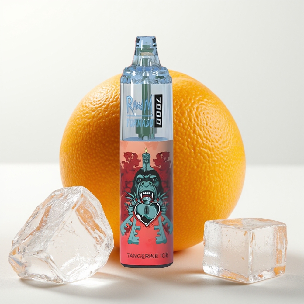 Fumot Tornado 7000 Disposable Vape Mandarino Ghiaccio 7000 Puff, 14ML