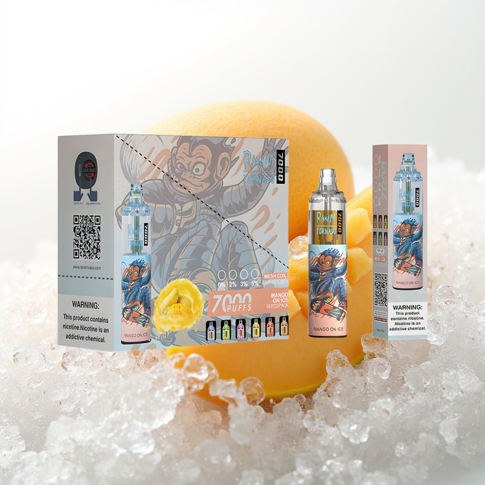 Fumot Tornado 7000 Disposable Vape Mango Ghiacciato, 7000 Puff, 14ML