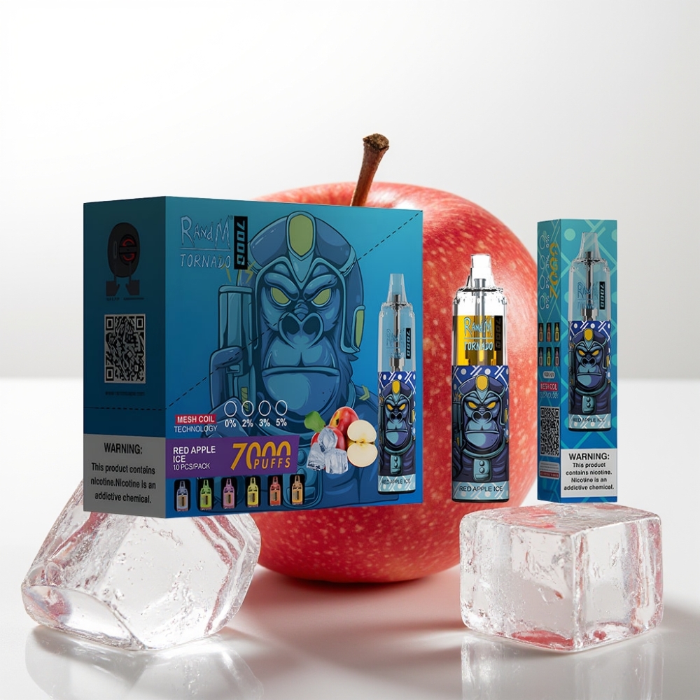 Fumot Tornado 7000 Disposable Vape Mela Rossa Ghiaccio - 7000 Puff, 14ML