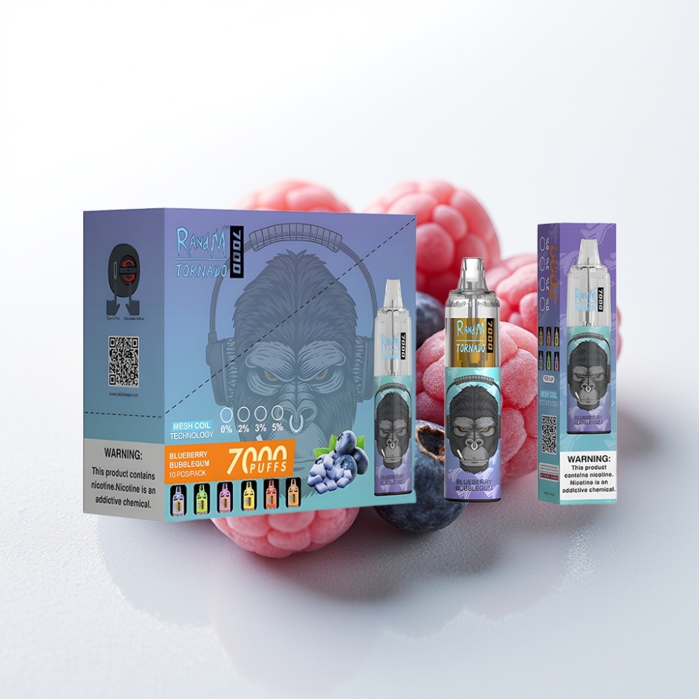 Fumot Tornado 7000 Disposable Vape Mirtillo Bubblegum – 7000 Puff, 14ML, RGB