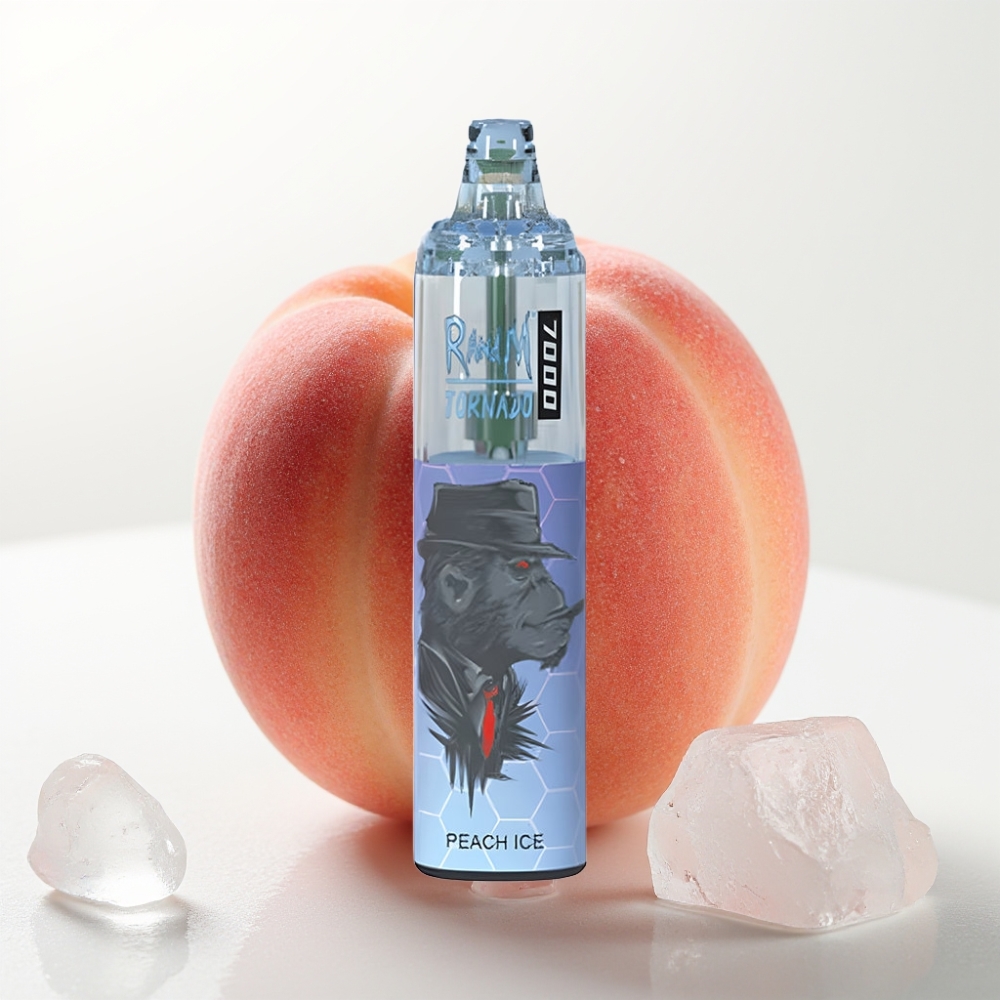 Fumot Tornado 7000 Disposable Vape Peach Ice 14ML 850MAH Mesh Coil Type-C