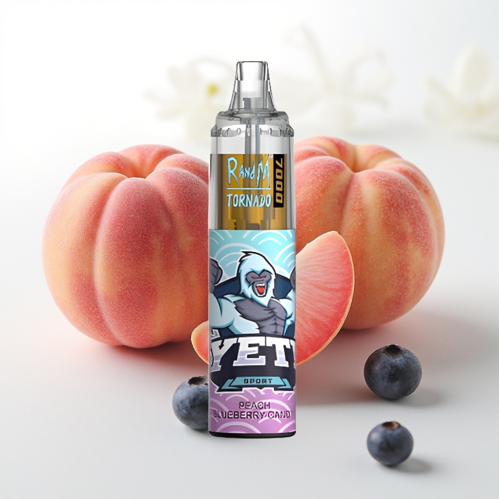 Fumot Tornado 7000 Disposable Vape Pesca Mirtillo Caramello - 7000 Puff, 14ML