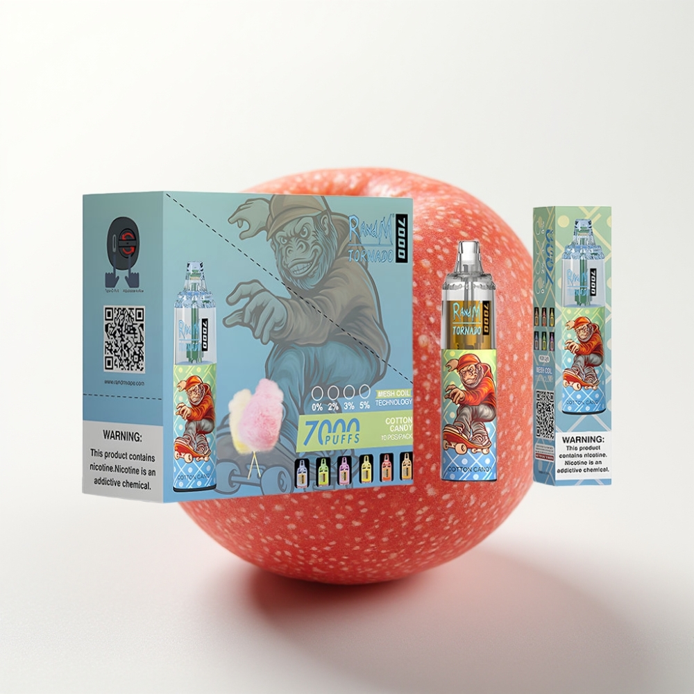 Fumot Tornado 7000 Disposable Vape Zucchero Filato, 7000 Puff, 14ML, RGB