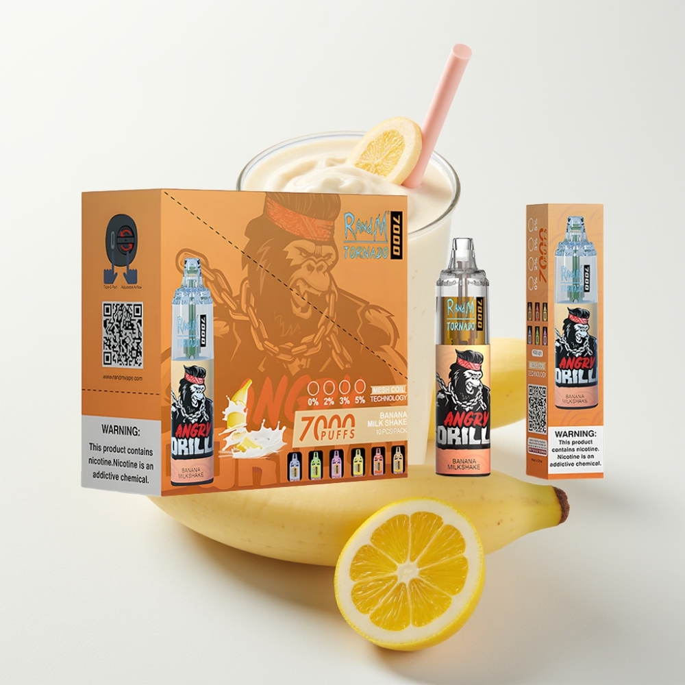 Fumot Tornado 7000 Puff Disposable Vape Banana Milkshake 14ML 850MAH Mesh Coil