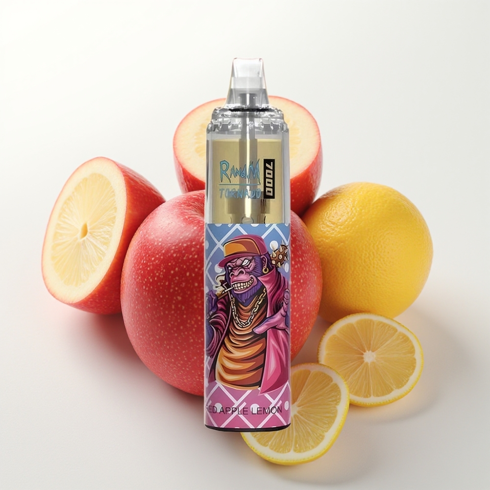 Fumot Tornado 7000 Red Apple Lemon Disposable Vape 7000 Puff 14ML Mesh