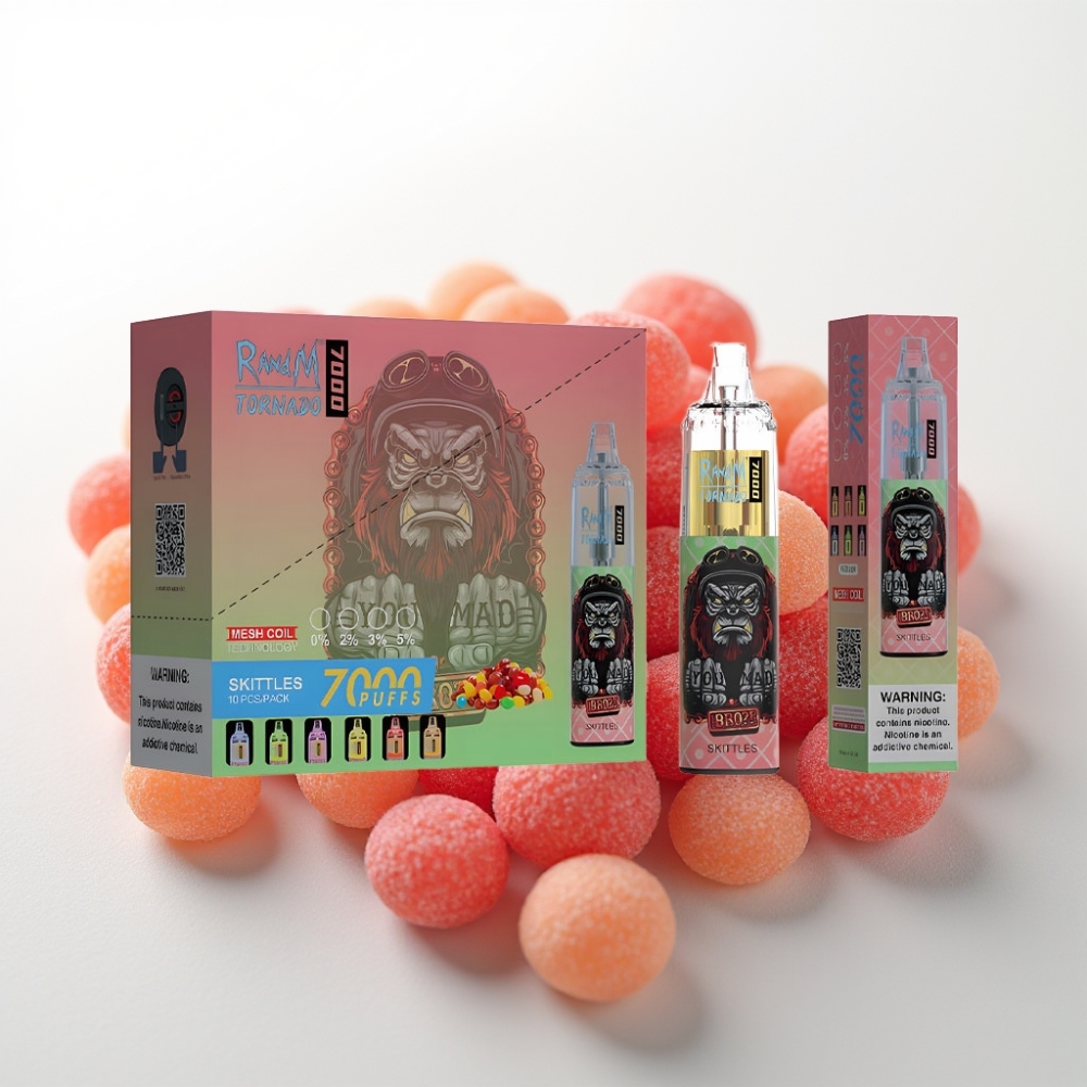 Fumot Tornado 7000 Skittles (Gocce di Frutta) - 14ML, 850MAH, Mesh