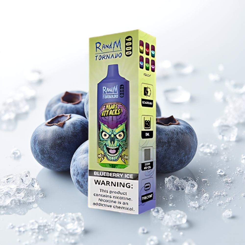 RandM Tornado 9000 Puffs Blu Ghiaccio - 9000 Puff, 850 mAh, 18 mL