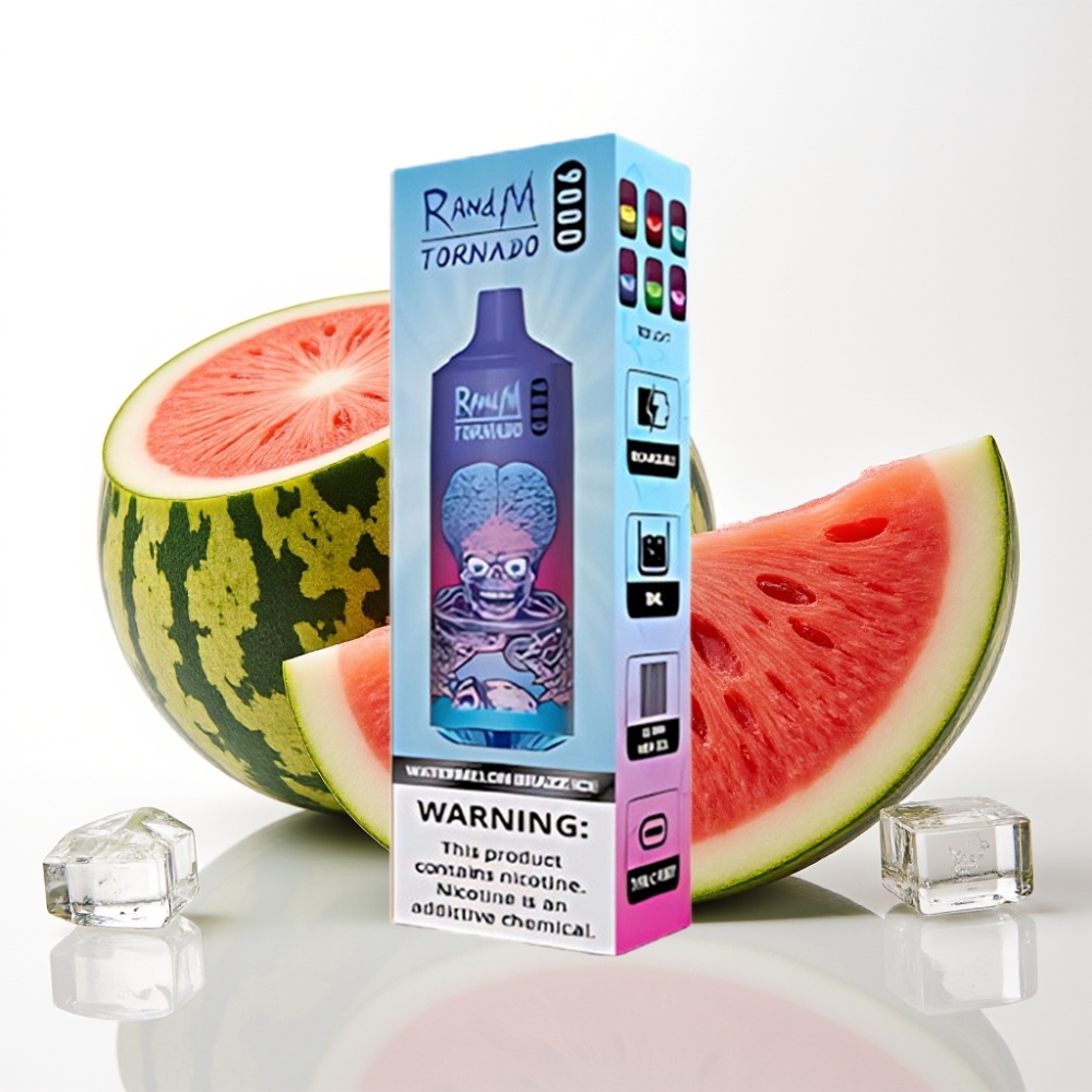 RandM Tornado 9000 Puffs Disposable Vape Anguria Brazz Ice - 9000 Puff, 18mL, Mesh Coil