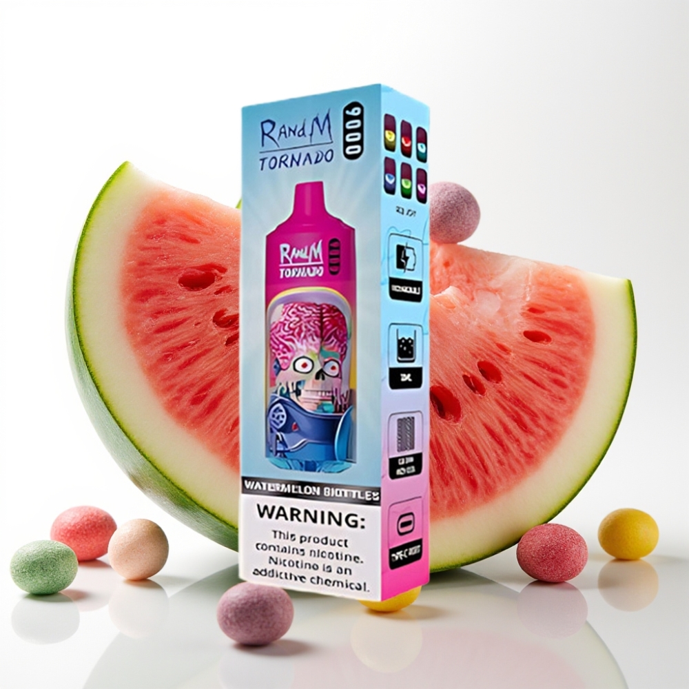 RandM Tornado 9000 Puffs Disposable Vape Anguria Skittles - 9000 Puff, 850 mAh, 18 mL