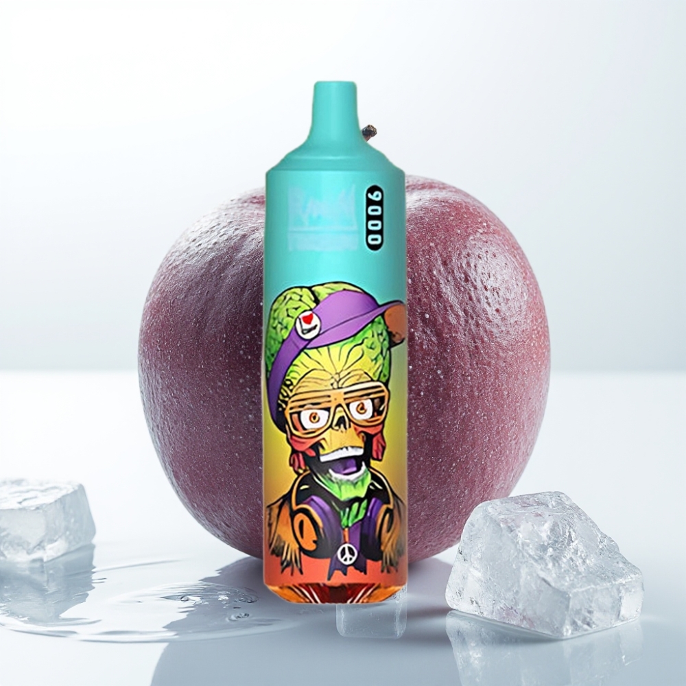 RandM Tornado 9000 Puffs Disposable Vape Bluelicious Ice - 18mL, Mesh Coil, RGB Display