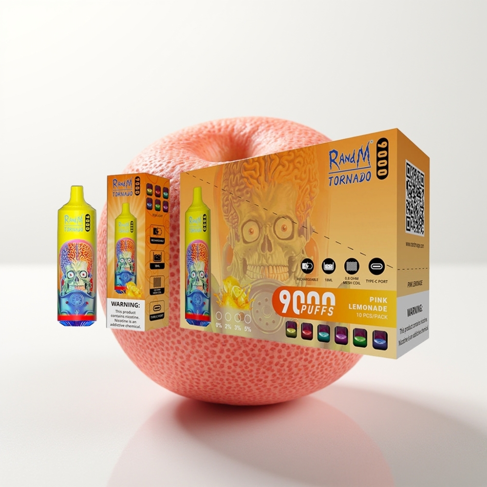 RandM Tornado 9000 Puffs Disposable Vape Limonata Rosa – 9000 Puff, 18mL, Mesh Coil