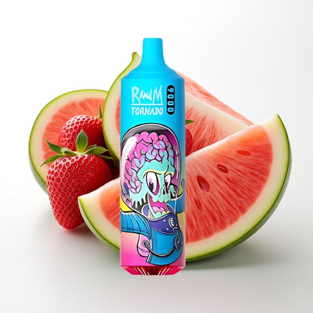 RandM Tornado 9000 Puffs Disposable Vape Prime Fragola Anguria - 9000 Puff, 850mAh, 18mL