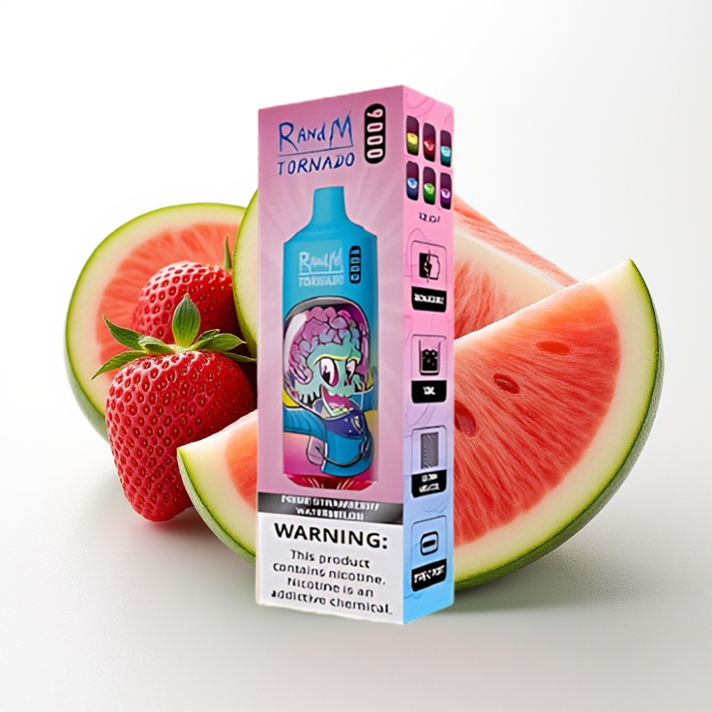 RandM Tornado 9000 Puffs Disposable Vape Prime Fragola Anguria - 9000 Puff, 850mAh, 18mL