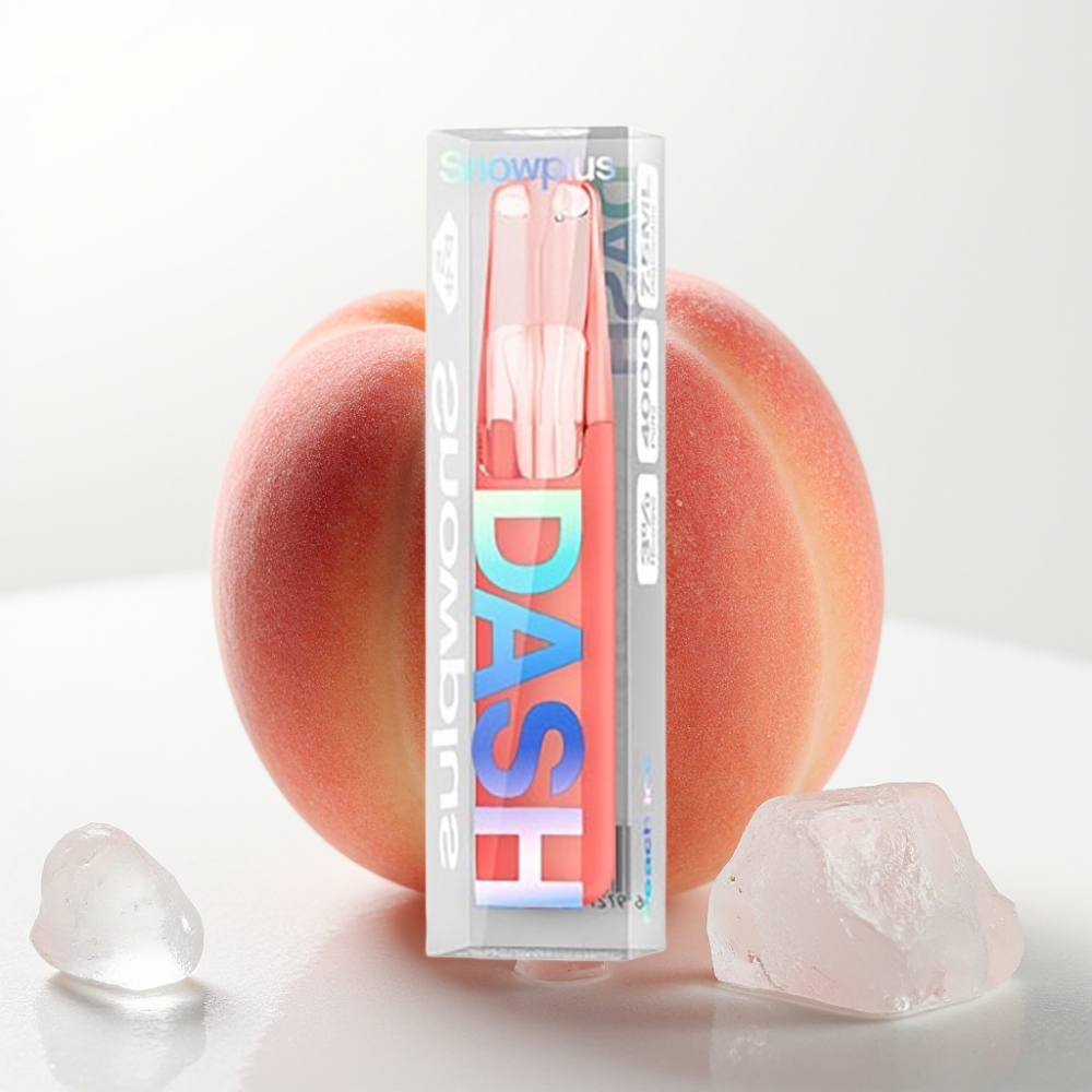 Snowplus Dash 4000 Puffs Dispositivo Monouso Peach Ice - 7.5ml, 530mAh, Ceramica