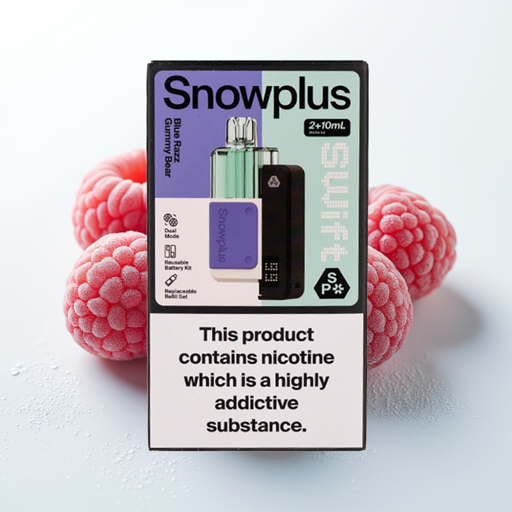 Snowplus Swift 5000 Puffs Prefilled Pod Kit Blue Razz Gummy Bear Orsetto Gommoso Blu, 1000 mAh, 2+10 ml