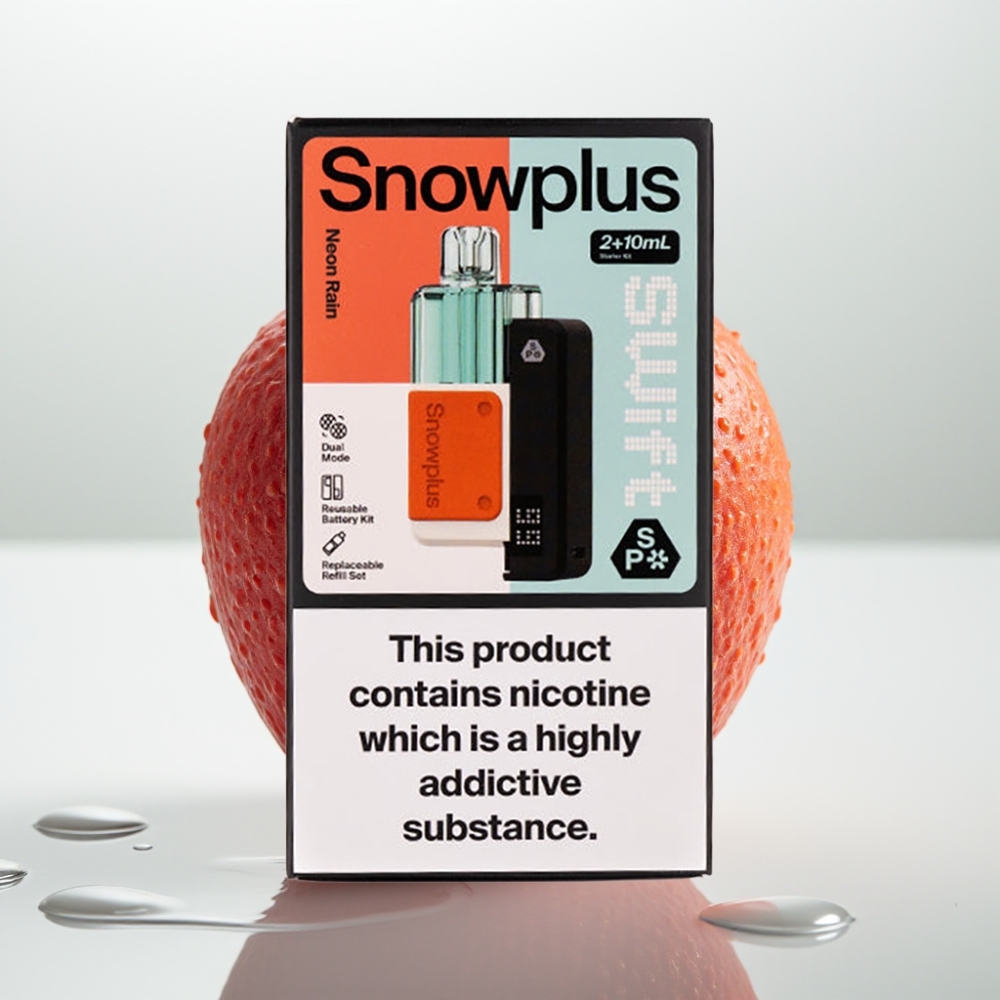 Snowplus Swift 5000 Puffs Prefilled Pod Kit Neon Pioggia - 1000 mAh, 2+10 ml, Dual Mesh